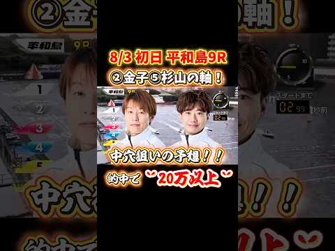 \中穴狙いはこれ‼️②金子⑤杉山軸‼️/