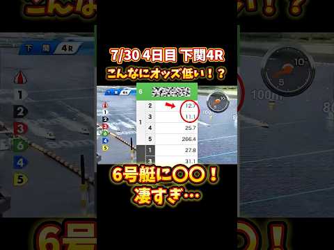 \【驚愕】6号艇○○だとオッズ低すぎ⁉️/